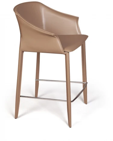 Стул полубарный Top Concept GIO, кожа хаки-тауп