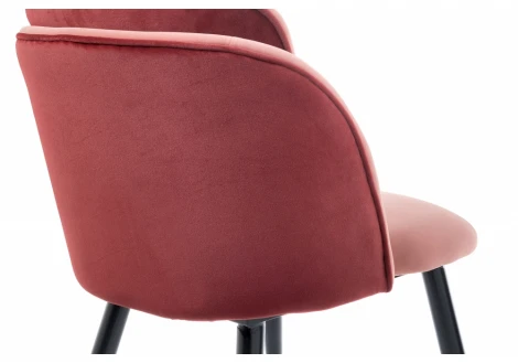 Обеденный стул на металлокаркасе Woodville Orly coral / red 11783