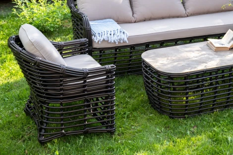 "Ницца" лаунж-зона из искусственного ротанга, цвет бронзовый 4SIS арт.УТ-00007660