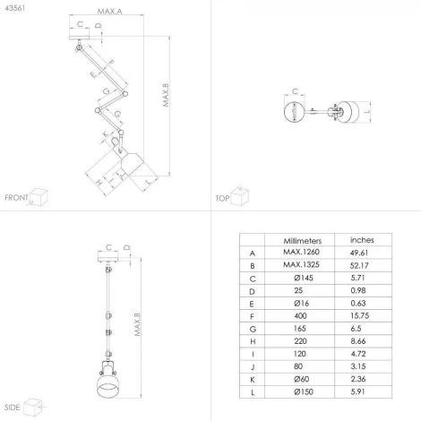 Спот на штанге Eglo Takeley 43561