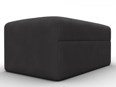 Модуль пуф Лига-060 НПБ (ЛДСП,Брус,Фанера,Замша/Коричневый) Лига Диванов 129580