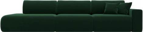Диван прямой Лига-036 НПБ Модерн Лонг подлокотник справа (Зеленый/Велюр) Лига Диванов арт.121359