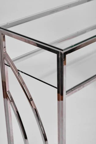 Консольный стол AllConsoles 2061-CS clear зеркальный хром