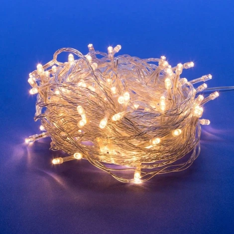 Гирлянда светодиодная, 25м. соединяемая. 225 светодиодов, теплый белый свет Uniel ULD-S2500-225/STK WARM WHITE IP20