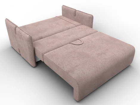 Диван прямой Лига-117 (ЛДСП,Брус,Фанера,Велюр/Бежевый) Лига Диванов 137021