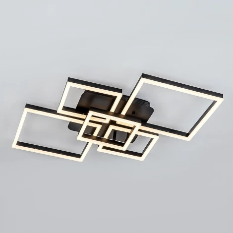 Потолочная люстра светодиодная на штанге с пультом с регулировкой цветовой температуры и яркости LED4U L11040-5 BK