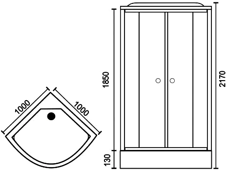 Душевая кабина Royal Bath RB 100HK7-WT-CH