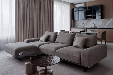 Стол журнальный, стекло рельефное тонированное d 52*50*45см Garda Decor 57EL-10853