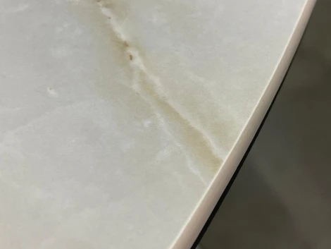 Стол DikLine AKR120 Керамика глянец Ostra Bianco/подстолье черное/опоры черные (2 уп.) арт.00-00075272