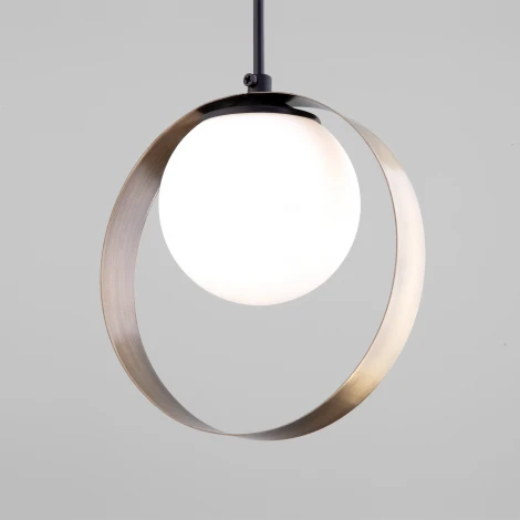 Подвесной светильник Eurosvet Dublin 50205/1 черный/бронза (220V, на проводе, шар, кольцо)