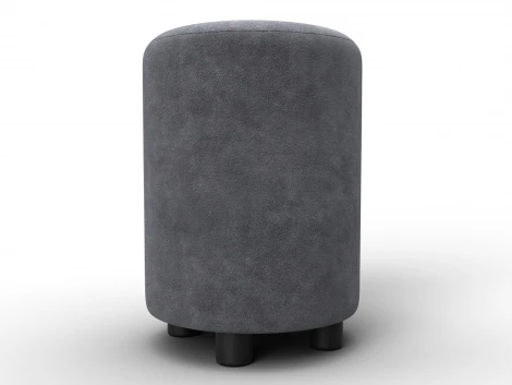 Пуф 001 (ДСП,Фанера/Пластик/Велюр/Темно-серый) Лига Диванов 132486