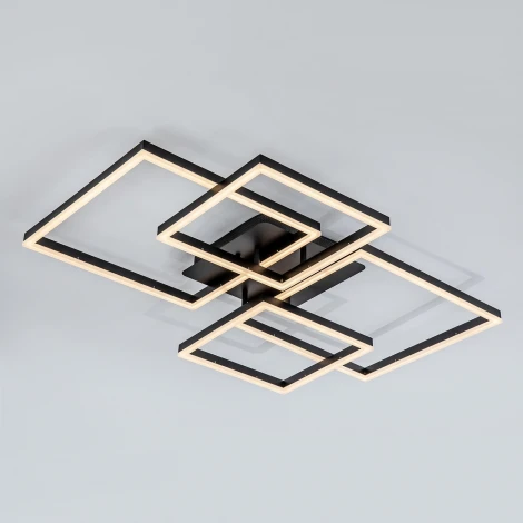 Потолочная люстра светодиодная на штанге с пультом с регулировкой цветовой температуры и яркости LED4U L11060-4 BK