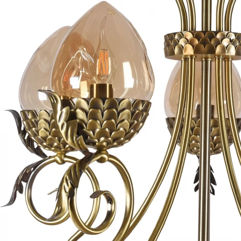 Подвесная люстра Lumien Hall Olivi 3304/5H-ABPAB-AM