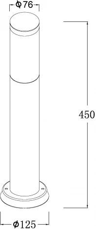 Наземный светильник IP44 Oasis Light INOX 75824-450 Bl (220V)