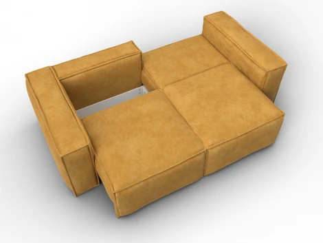 Диван прямой Лига-081 НПБ (ДСП/Пластик/Велюр/Желтый) Лига Диванов 130112