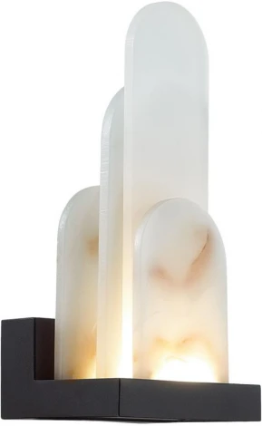 Настенный светильник Odeon Light Foros 5438/12WL черный/металл/смола под алебастр /акрил LED 12W 3000K (220V)