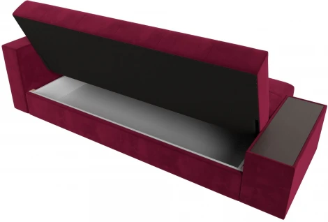 Диван-книжка Лига-020 стол справа (Бордовый,Черный/Микровельвет) Лига Диванов арт.118493