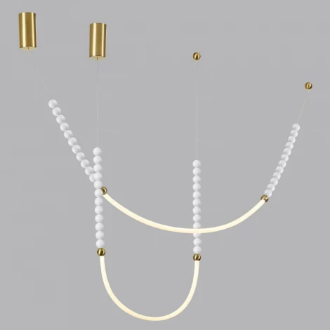 Подвесной светильник Odeon Light Monella 6639/24CL металл/античная бронза/белые бусы из акрила IP20 LED 24W 3000K 220V (бусы)