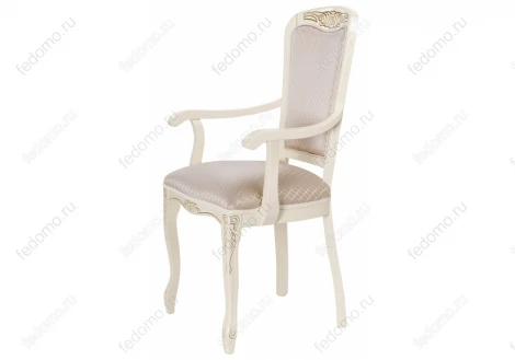 Кресло Woodville Клето патина золото / ромб 431002