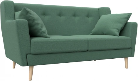 Диван кухонный прямой Брайтон 2 (Зеленый/Рогожка) Лига Диванов арт.123711