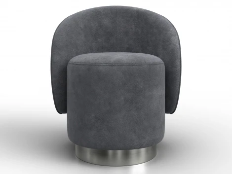 Кресло Лига-108 (Фанера,ДСП,Брус,Велюр/Темно-серый) Лига Диванов 136465