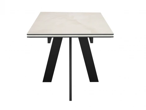 Стол DikLine DKM110 Керамика глянец белый Iceladic white jade (Ostra bianco light)/подстолье черное 00-00086862
