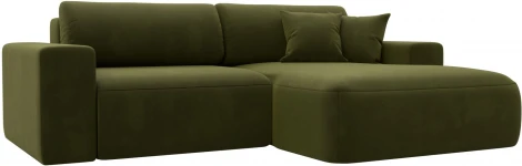 Диван угловой Лига-036 НПБ Классик правый угол (Зеленый/Микровельвет) Лига Диванов арт.121368