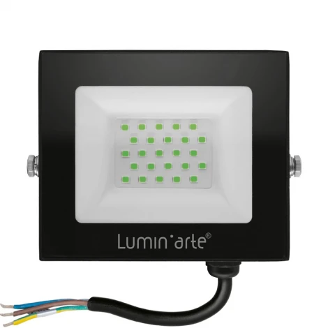 Светодиодный прожектор 30Вт зеленый цвет свечения IP65 Lumin'arte LFL-30W/07