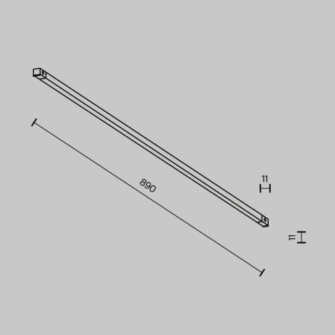 Трековый светильник низковольтный светодиодный 48V 18W Maytoni Technical Basis TR240-2-18W4K-B