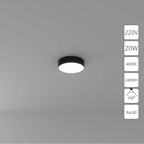 Потолочный светильник круглый светодиодный Arte Lamp Fado A6620PL-1BK (220V, круглые)