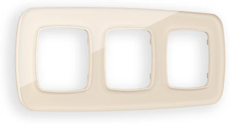 Рамка Ambrella Volt OMEGA Radian (Бежевый Стекло органическое) 3-ая OF320303