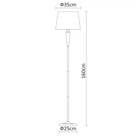 Торшер Arte Lamp Orlean A9310PN-1WG (220V, круглые)
