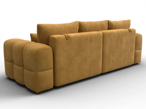 Диван прямой Лига-110 НПБ (ДВП,ДСП,ЛДСП,Брус,Фанера,Велюр/Желтый) Лига Диванов 136504