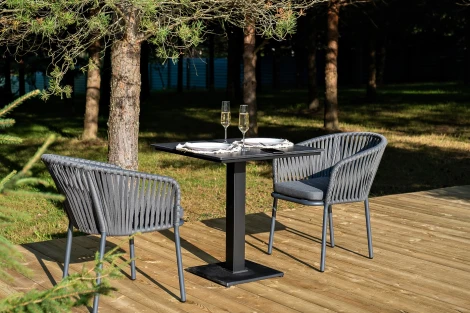 "Каффе" обеденная группа на 2 персоны, цвет "серый гранит" 4SIS арт.УТ-00002210