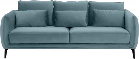 Диван Amsterdam трехместный ОГОГО (арт.342353), (Ткань/Голубой)