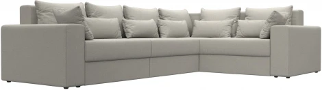 Диван угловой Майами Long правый угол (Бежевый/Рогожка) Лига Диванов арт.122905