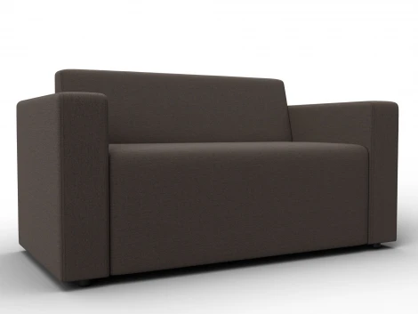 Диван прямой Лига-093 (ДСП,Брус,Фанера/Пластик/Рогожка/Коричневый) Лига Диванов 132452