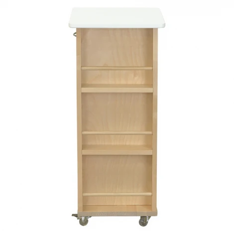 Тумба с табуретом белый/лак Mebelik 008481