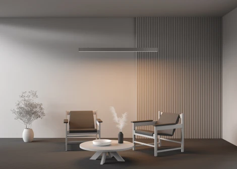 Подвесной светильник линейный светодиодный Maytoni Technical LL312037 3000K 35x67 серебро 1,5 м