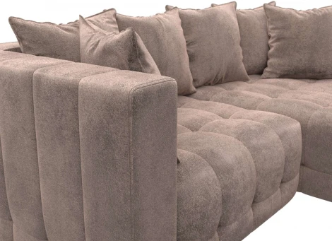 Диван угловой Лига-052 НПБ угол универсальный Лига Диванов (Велюр) арт.128797