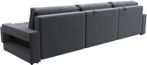 Диван угловой с полками Лига-053 НПБ Лонг Лига Диванов (Велюр) арт.128961