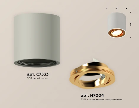 Накладной точечный светильник Ambrella Techno Spot XS7533004 (220V, круглые)