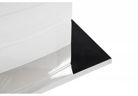 Обеденный стол из дерева Woodville раскладной Arika 120 белый 11310