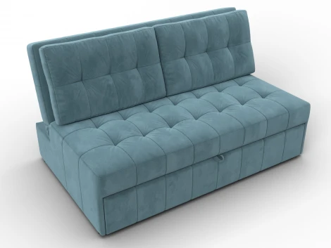 Диван прямой Лига-107 (140) (ЛДСП,Брус,Фанера,Велюр/Бирюзовый) Лига Диванов 134907