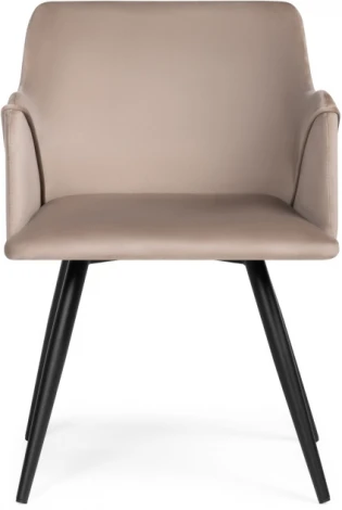 Стул Woodville на металлокаркасе Эджелл латте / черный 551067