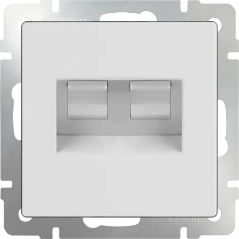 Розетка двойная Ethernet RJ-45 (белый) Werkel W1181101 (a051115)