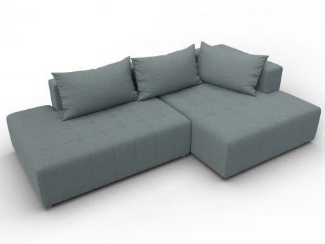 Диван угловой Лига-103 НПБ угол правый (ДСП,Брус,Фанера,Рогожка/Серый) Лига Диванов 134811