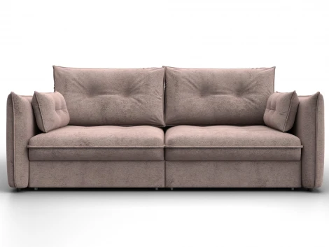 Диван прямой Лига-100 НПБ (ДСП,Фанера/Пластик/Велюр/Бежевый) Лига Диванов 133654