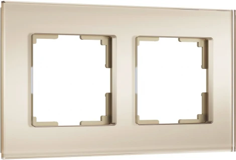 Рамка на 2 поста (шампань, стекло soft-touch) Werkel W0023111 (a064577)
