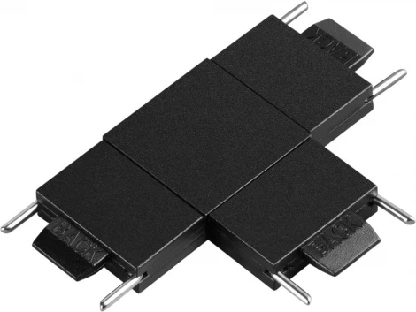 Соединитель с токопроводом "T" для низковольтного шинопровода Novotech Easy 135269 черный (24V)